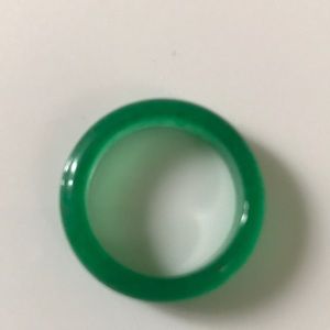 Jade Green Semi-Translucent Band Ring